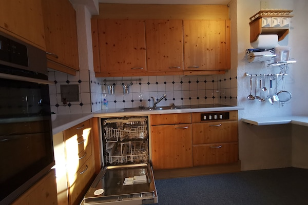 Comfort Apartment | Private kitchen | Full-sized fridge, microwave, oven, stovetop
