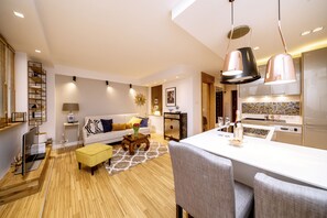 Premium-huoneisto | Oleskelualue | Taulutelevisio