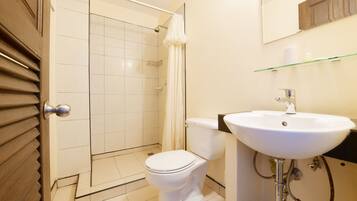 Premier Double Room | Bathroom | Shower, towels, soap, shampoo