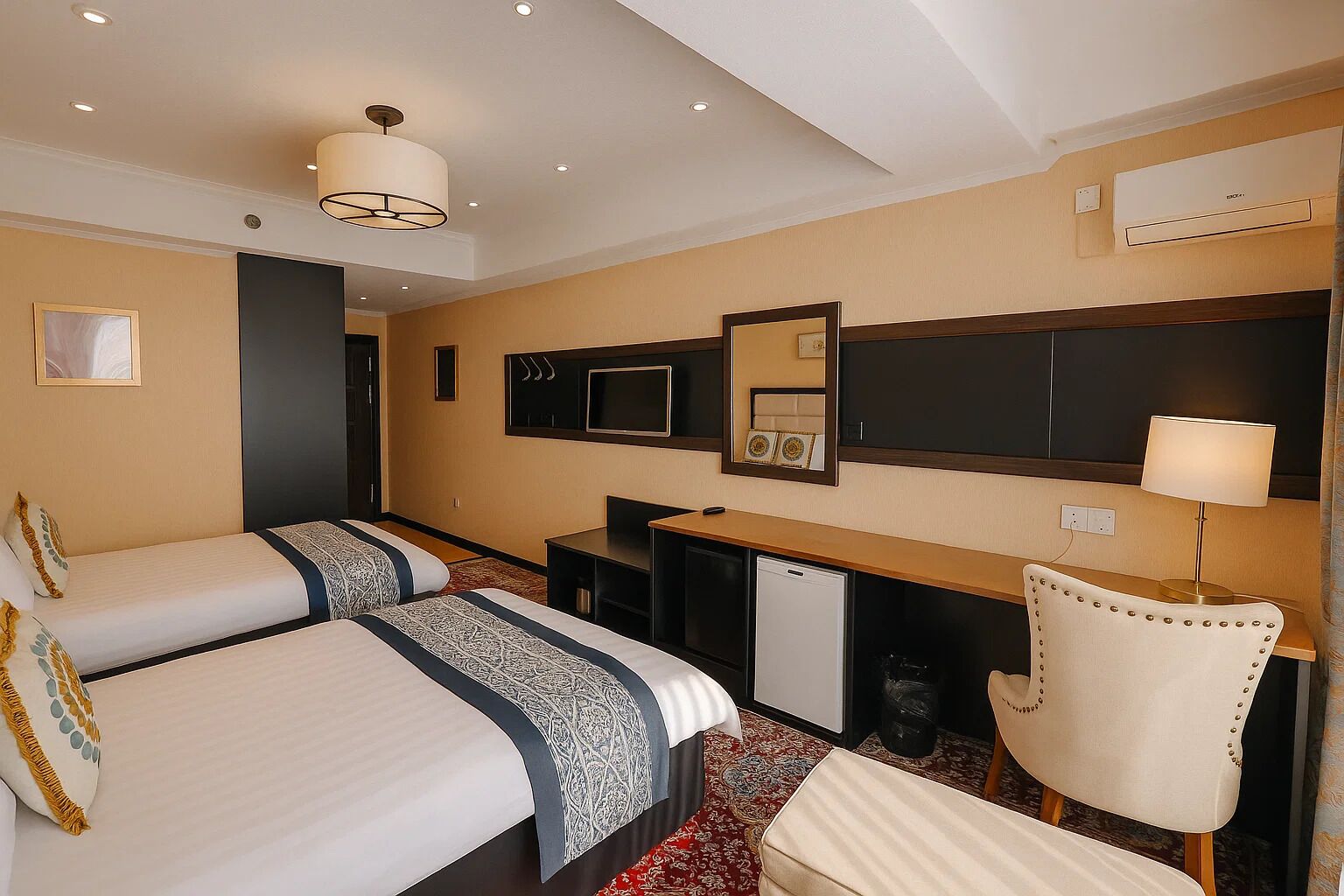 standard double or twin room | in-room safe, desk, blackout curtains, soundproofing