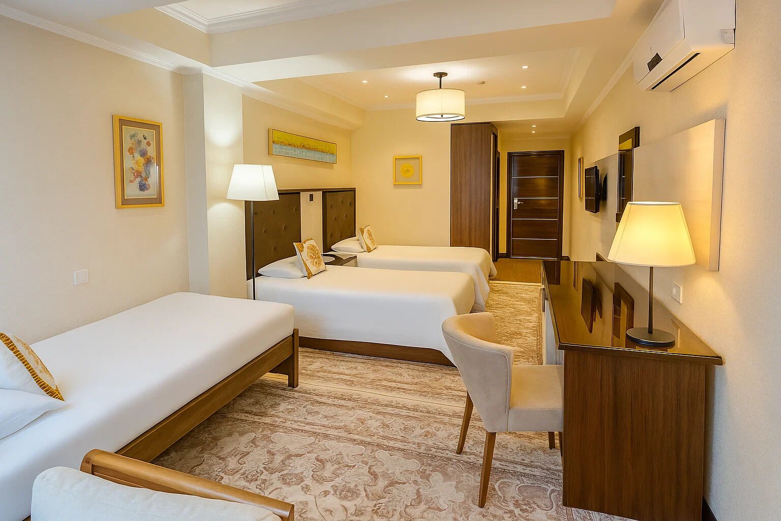 junior suite | in-room safe, desk, blackout curtains, soundproofing