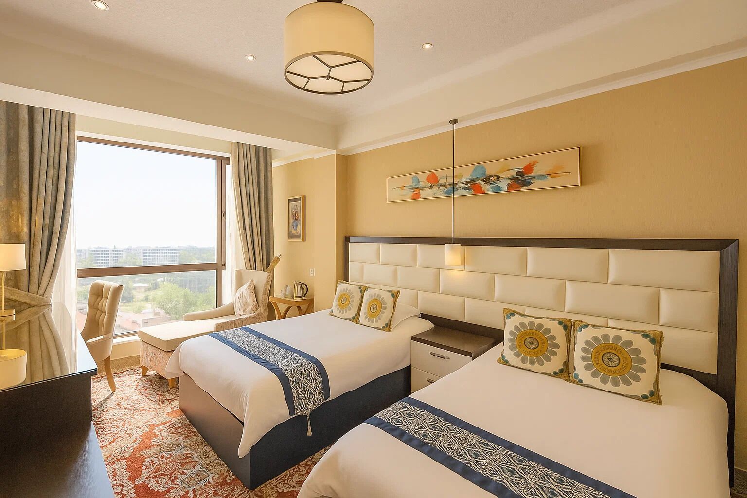 standard double or twin room | in-room safe, desk, blackout curtains, soundproofing