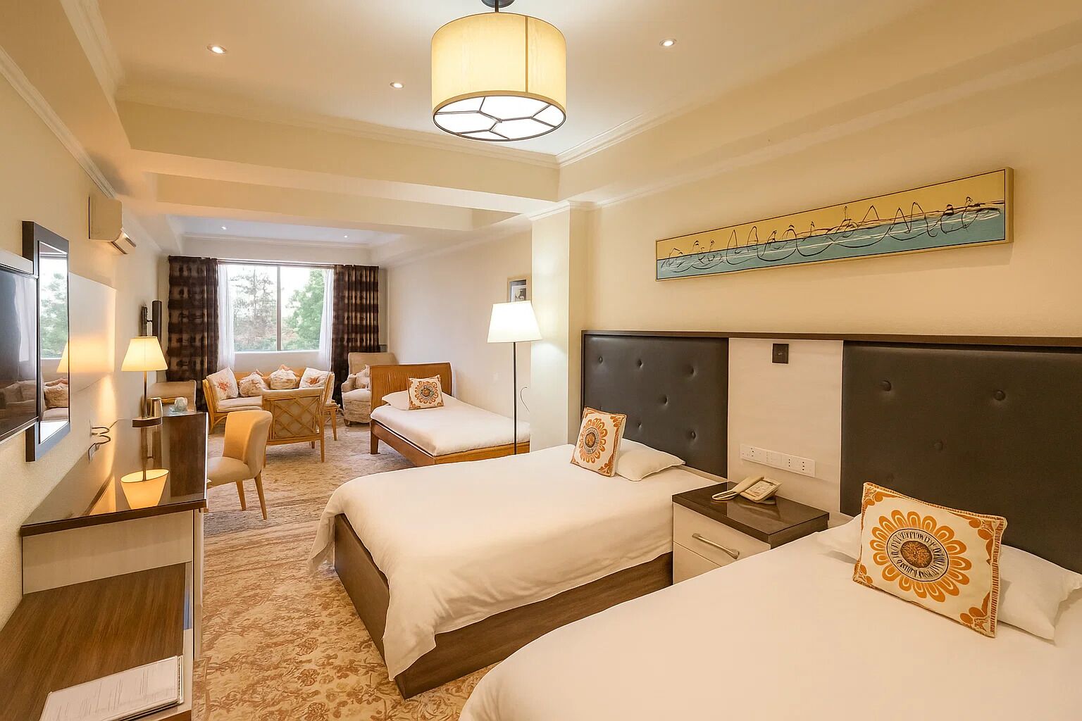 junior suite | in-room safe, desk, blackout curtains, soundproofing
