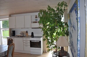 Full-size fridge, microwave, oven, stovetop - Koebenhovedskov Bed & Breakfast (Rodding)