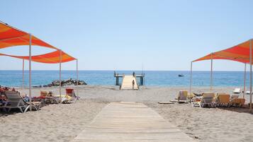 Privatstrand, weißer Sandstrand, kostenloser Shuttle zum Strand