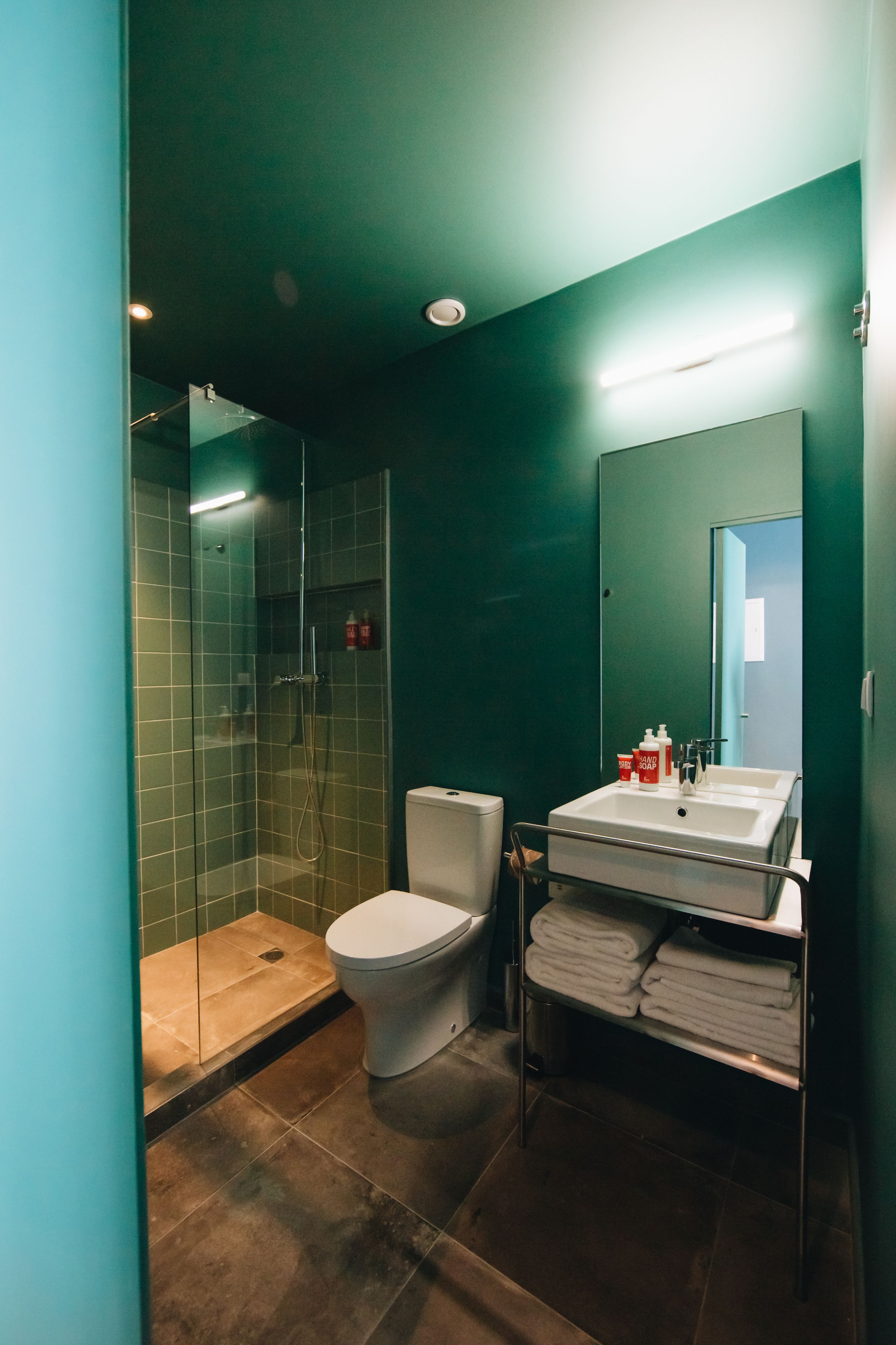 shower, free toiletries, hair dryer, bathrobes