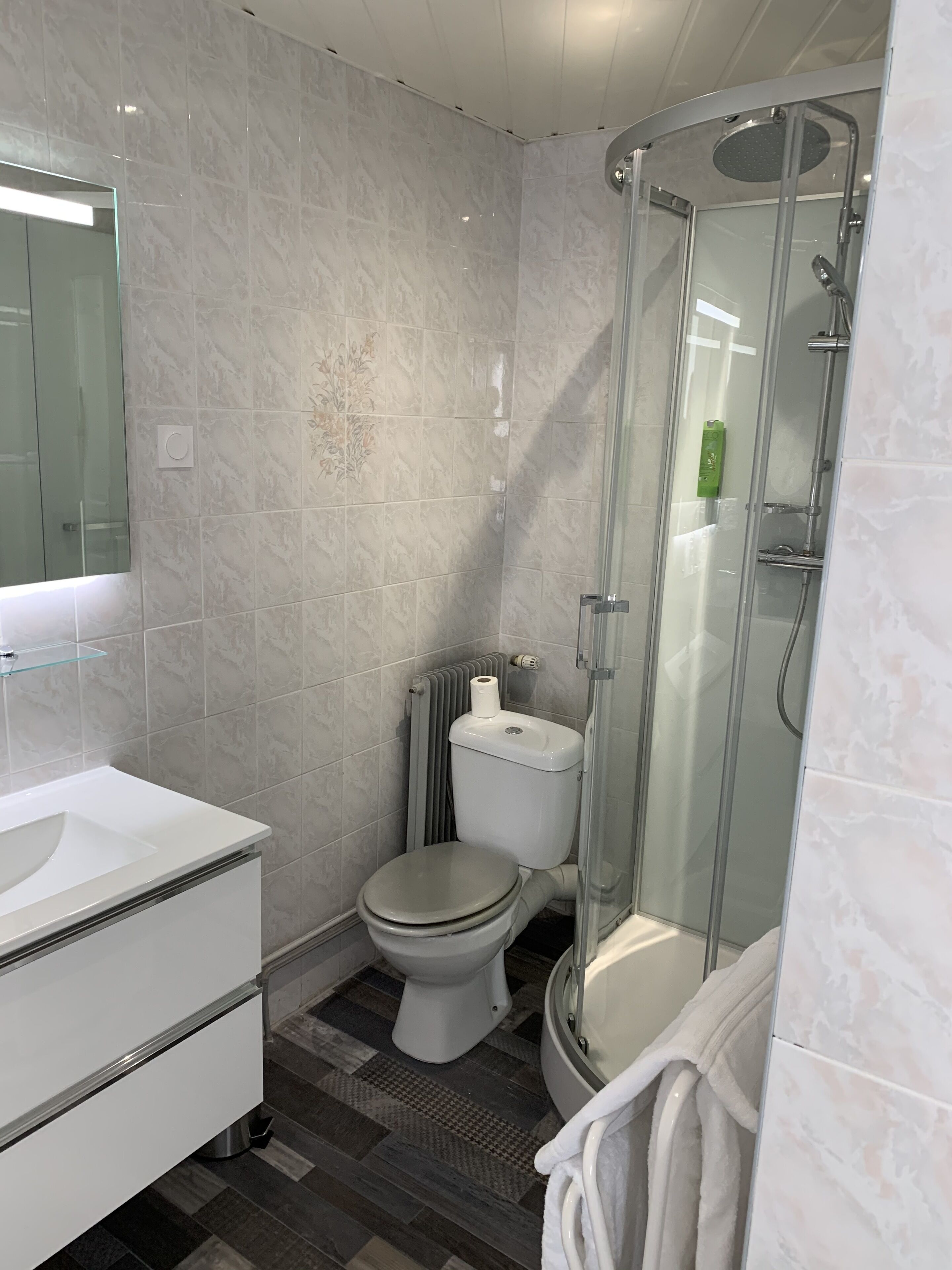 double room, 1 double bed, pool view | bathroom | shower, hydromassage showerhead, free toiletries, hair dryer