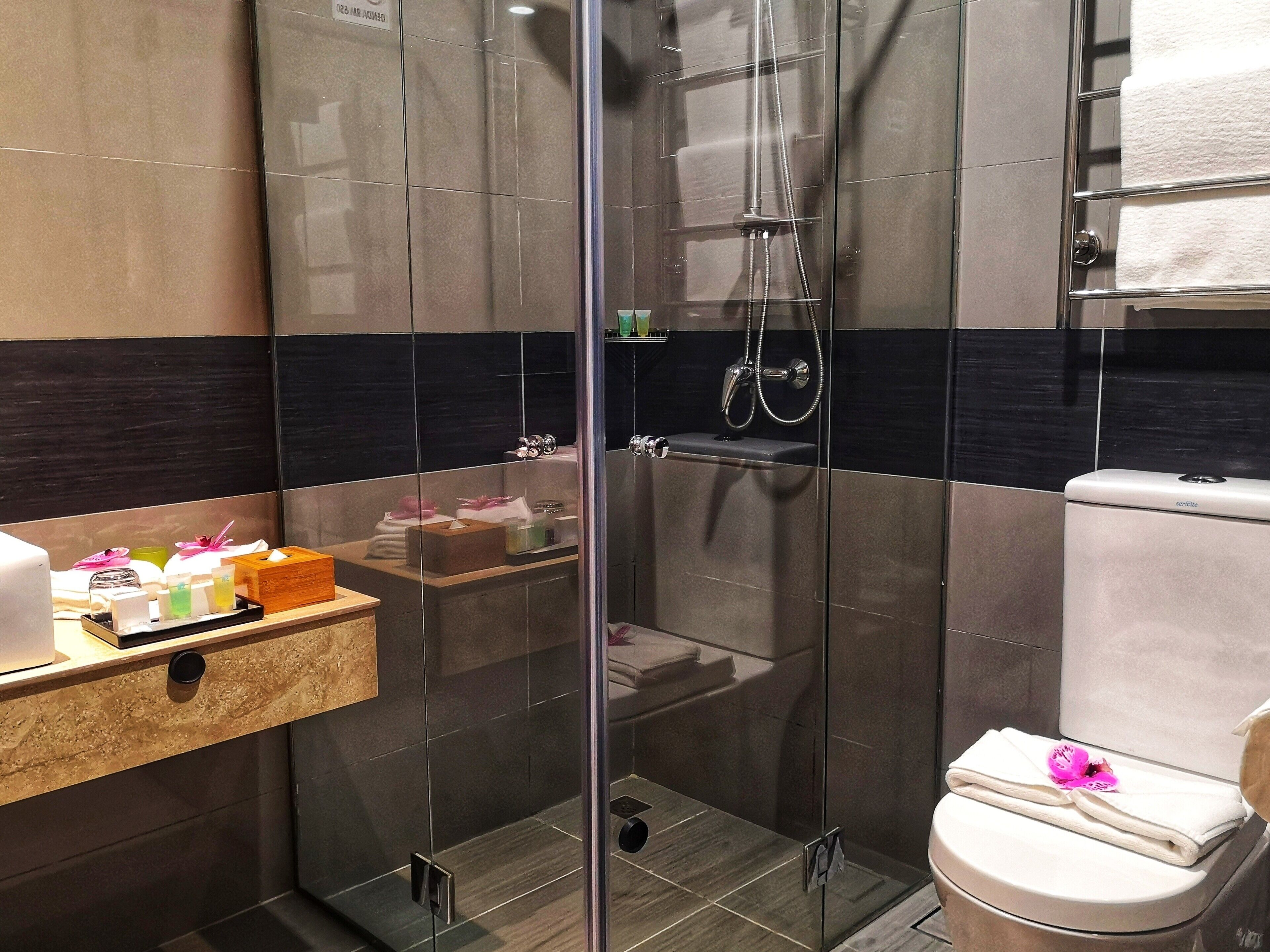 standard king room | bathroom shower