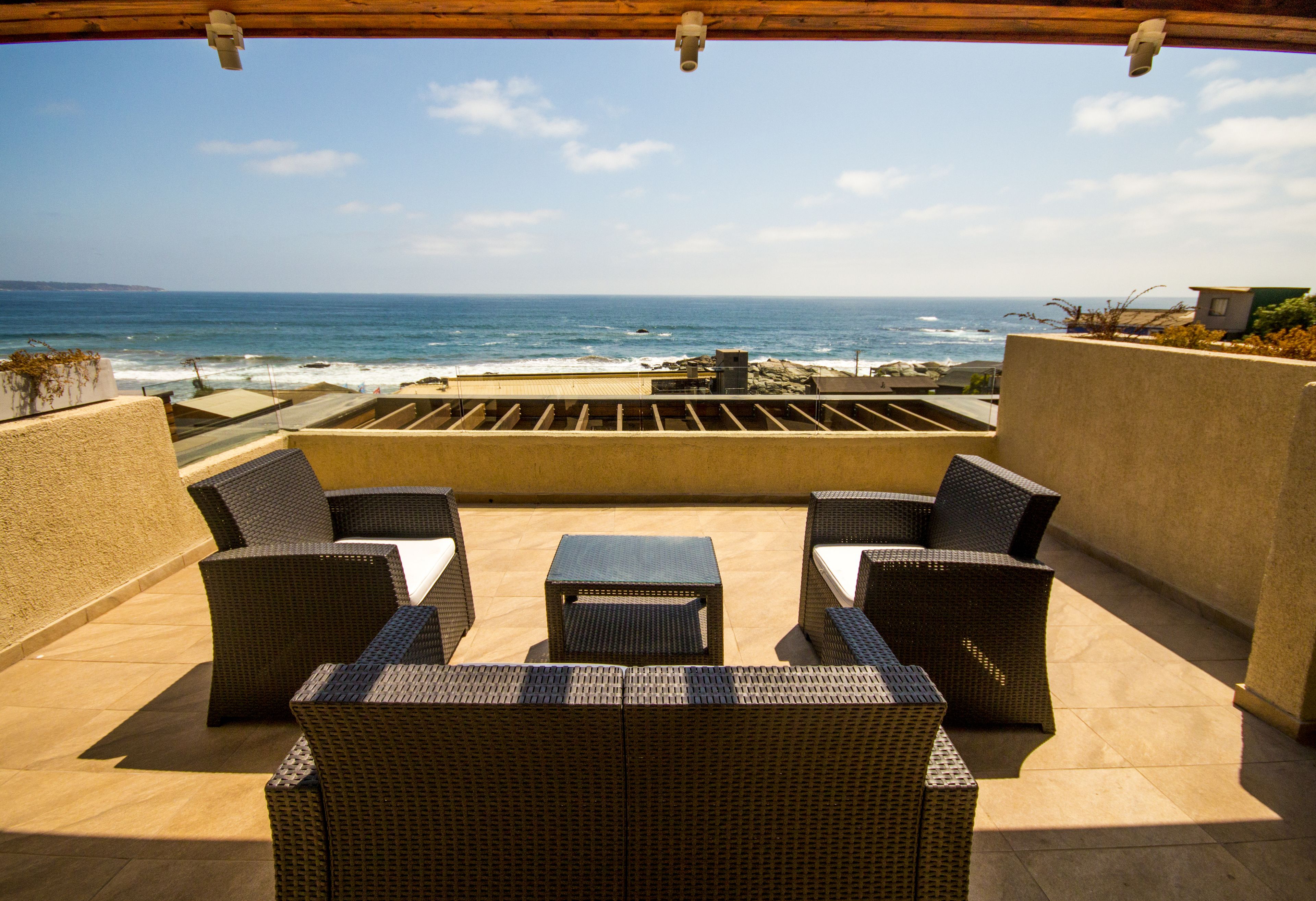 superior apartment, 1 queen bed, terrace, beach view (4 people) | terrace/patio