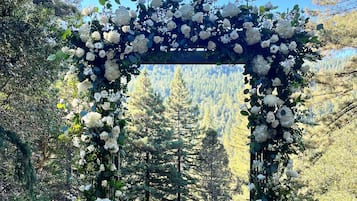 Outdoor wedding area