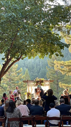 Outdoor wedding area