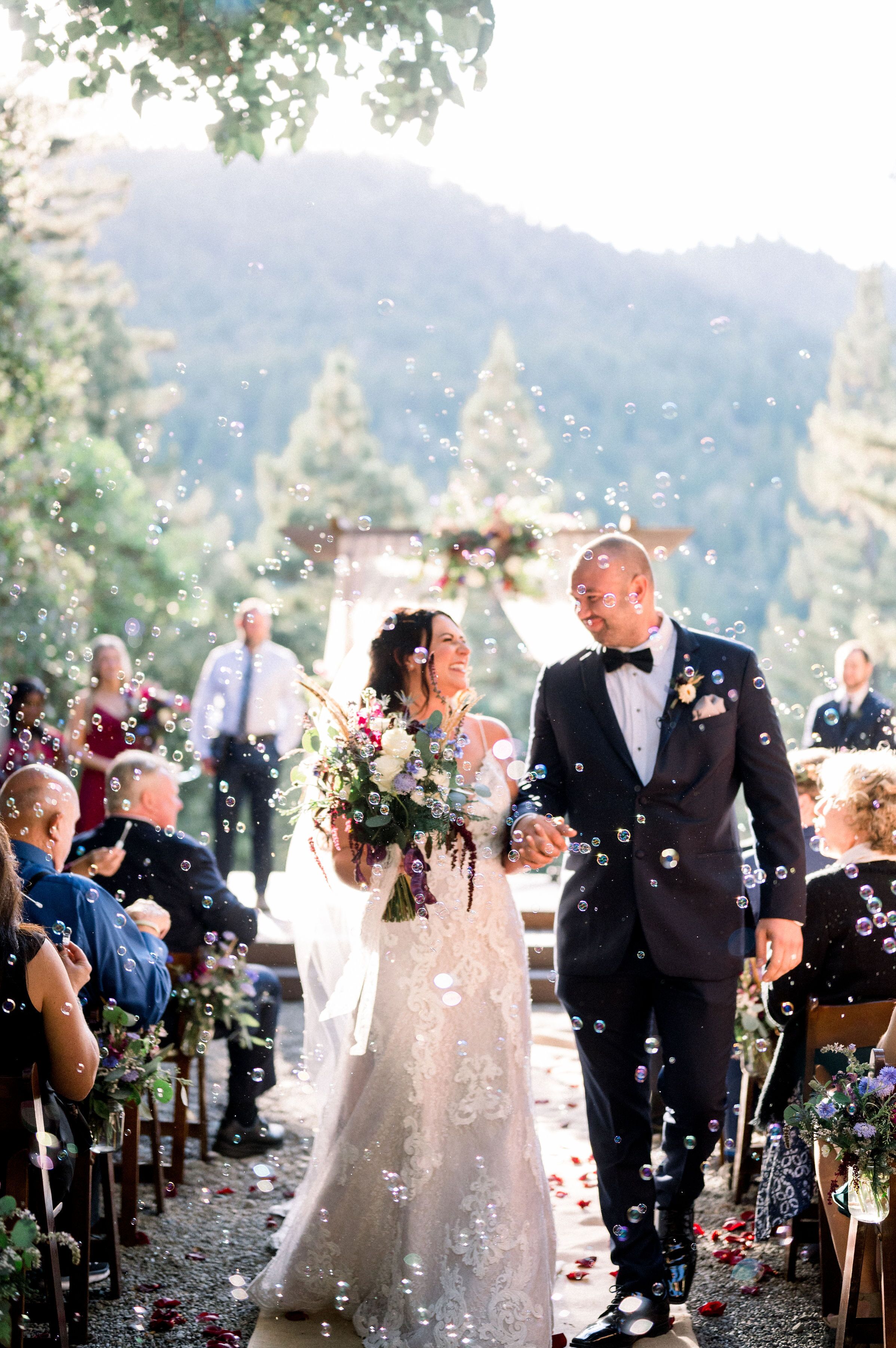 Outdoor wedding area