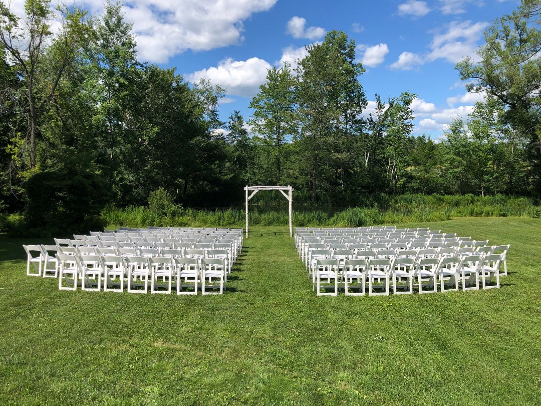 Outdoor wedding area