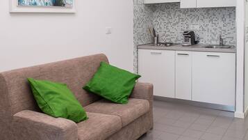 Apartment, 1 King Bed | Living room | Plasma TV