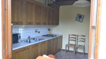 Kühlschrank, Mikrowelle, Herdplatte, Geschirrspüler