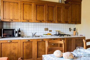 Kühlschrank, Mikrowelle, Herdplatte, Geschirrspüler
