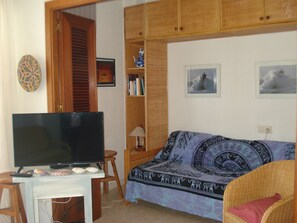 TV - Apartment in Punta Umbria. In front of the Ria de Huelva and Muelle de las Canoas. (Punta Umbría)