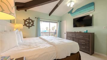 1 bedroom, desk, iron/ironing board, travel crib