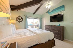 1 bedroom, desk, iron/ironing board, travel crib