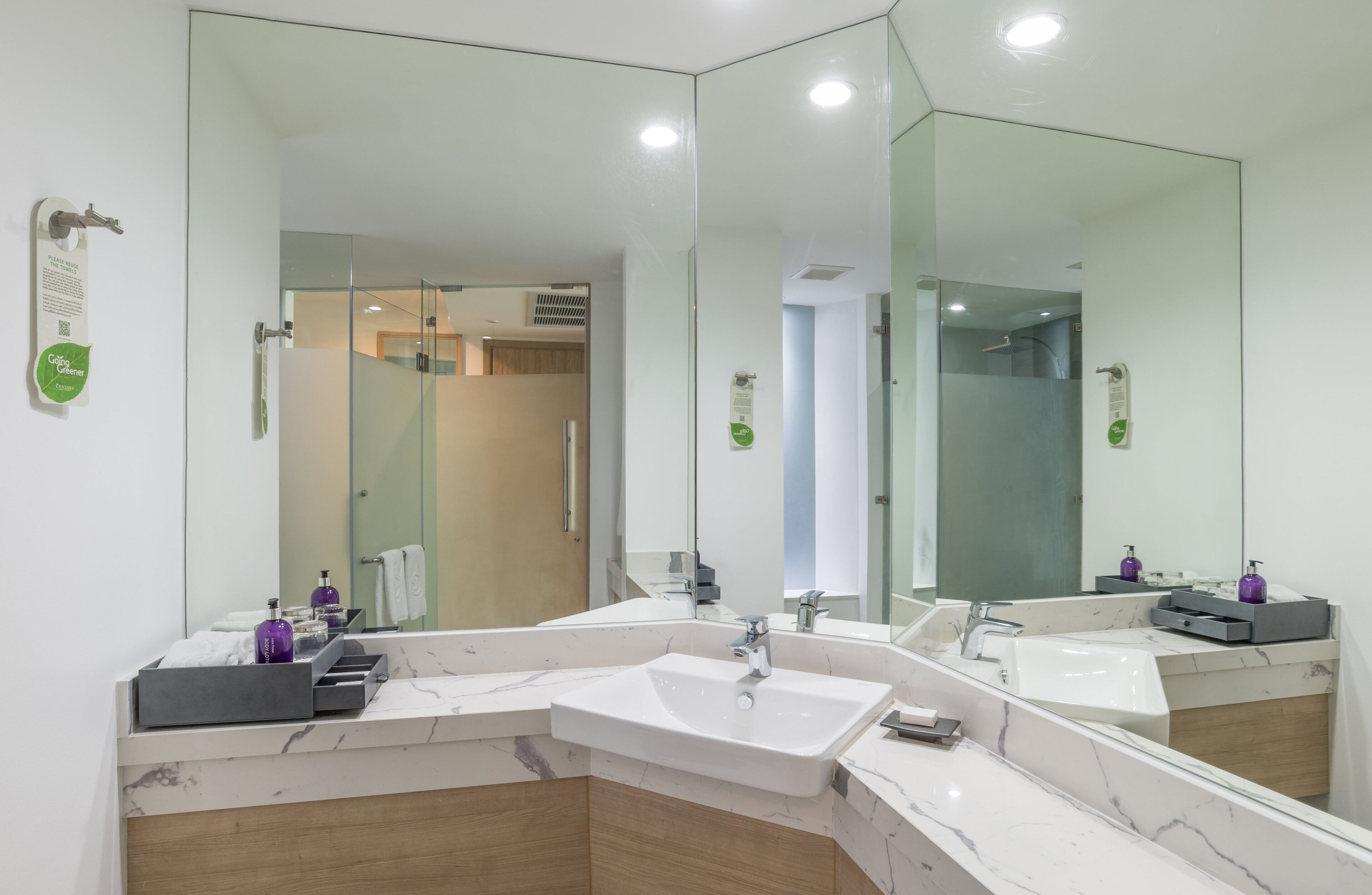 free toiletries, hair dryer, bathrobes, slippers