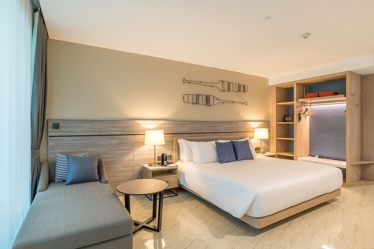 In-room safe, desk, blackout curtains, iron/ironing board