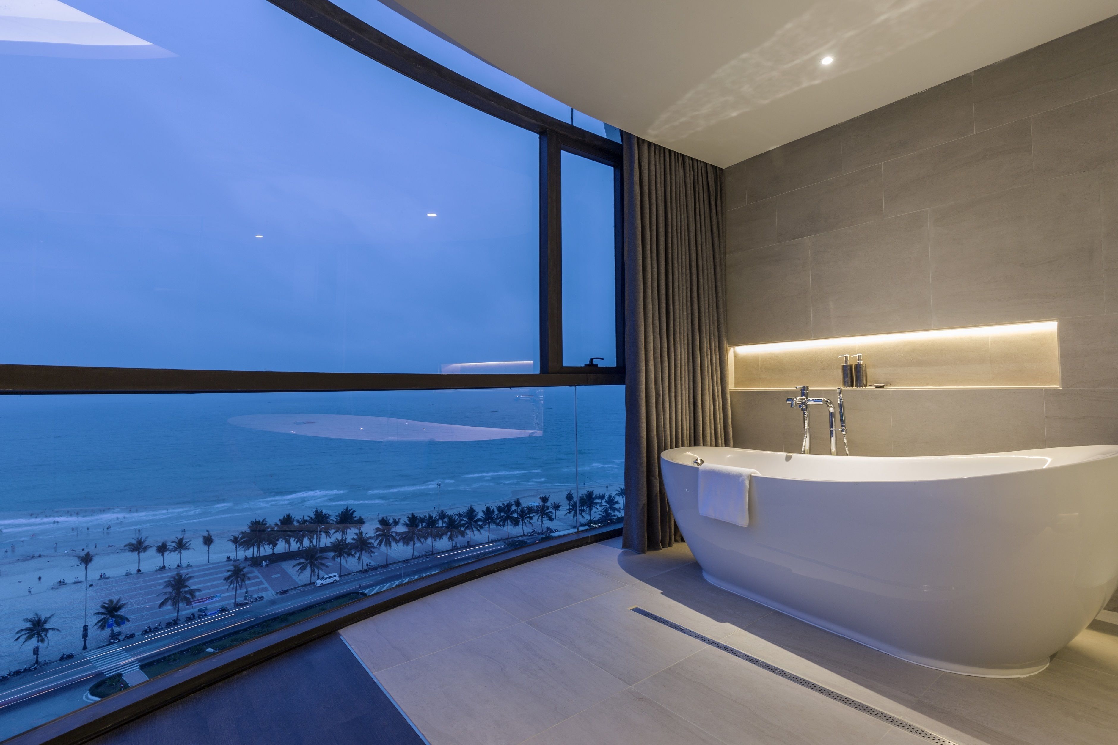 free toiletries, hair dryer, bathrobes, slippers