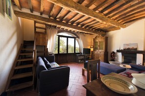 TV, fireplace, stereo - Casale apartment 3 km from Rigomagno, Siena (Rigomagno)