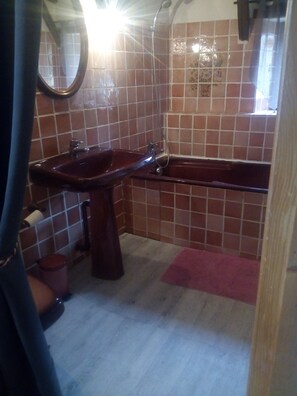 Badewanne, Haartrockner, Toilettenpapier