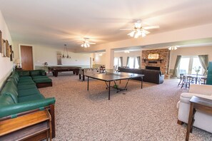 Smart TV, DVD player, foosball, table tennis