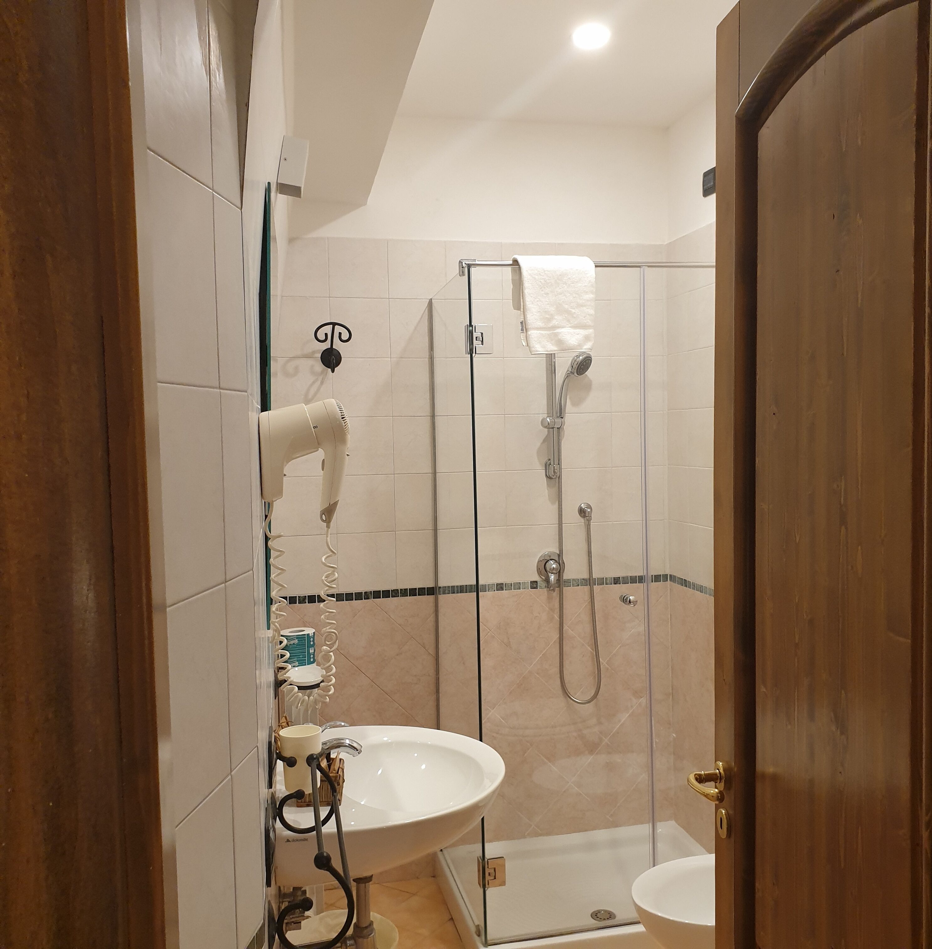 Dusche, Haartrockner, Bidet, Handtücher