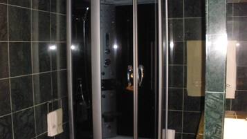 Ensemble douche/baignoire, sĂšche-cheveux, bidet, serviettes fournies