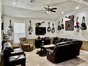 Smart TV, video games, DVD player