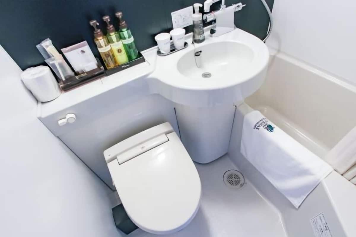 Bathroom | Combined shower/tub, deep soaking tub, free toiletries, hair dryer