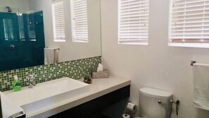 Penthouse, 3 Bedrooms, Sea View | Bathroom | Separate tub and shower, deep soaking tub, rainfall showerhead - Beachview Penthouse (Gqeberha (Port Elizabeth))