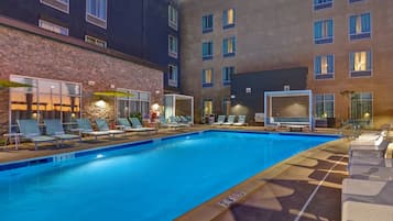 Outdoor pool, open 7:00 AM to 10:00 PM, free pool cabanas