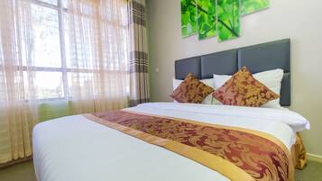 4 habitaciones y sábanas de algodón egipcio