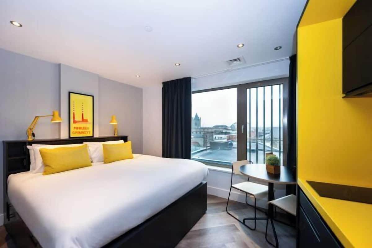 In-room safe, desk, laptop workspace, blackout curtains