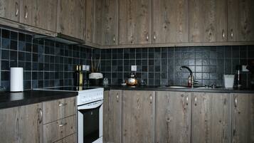 Villa, 2 Bedrooms, Sea View | Private kitchen | Full-sized fridge, microwave, oven, stovetop