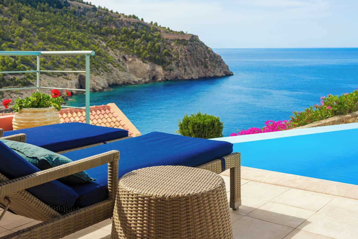 Villa, 2 Bedrooms (Prikonas) | Terrace/patio