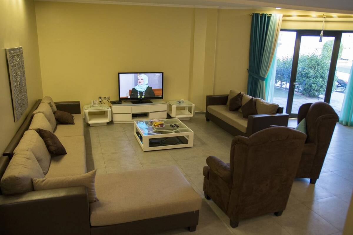 Villa, 5 Bedrooms, Partial Sea View (Type B) | Living room | LED TV
