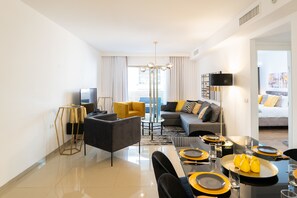 Classic Apartment, 2 Bedrooms, City View | Living area - The Haneviim Suites (Jerusalem)