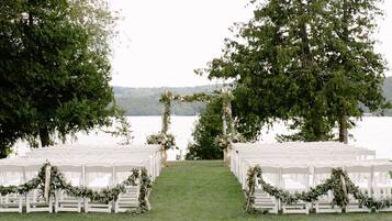 Outdoor wedding area