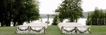 Outdoor wedding area