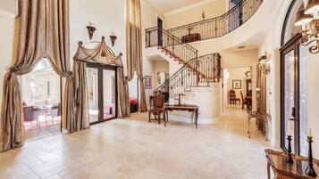 Luxury House, 6 Bedrooms | Living area | 60-inch Smart TV with cable channels, TV