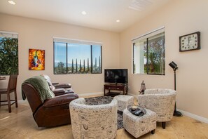 Smart TV, DVD player, music library