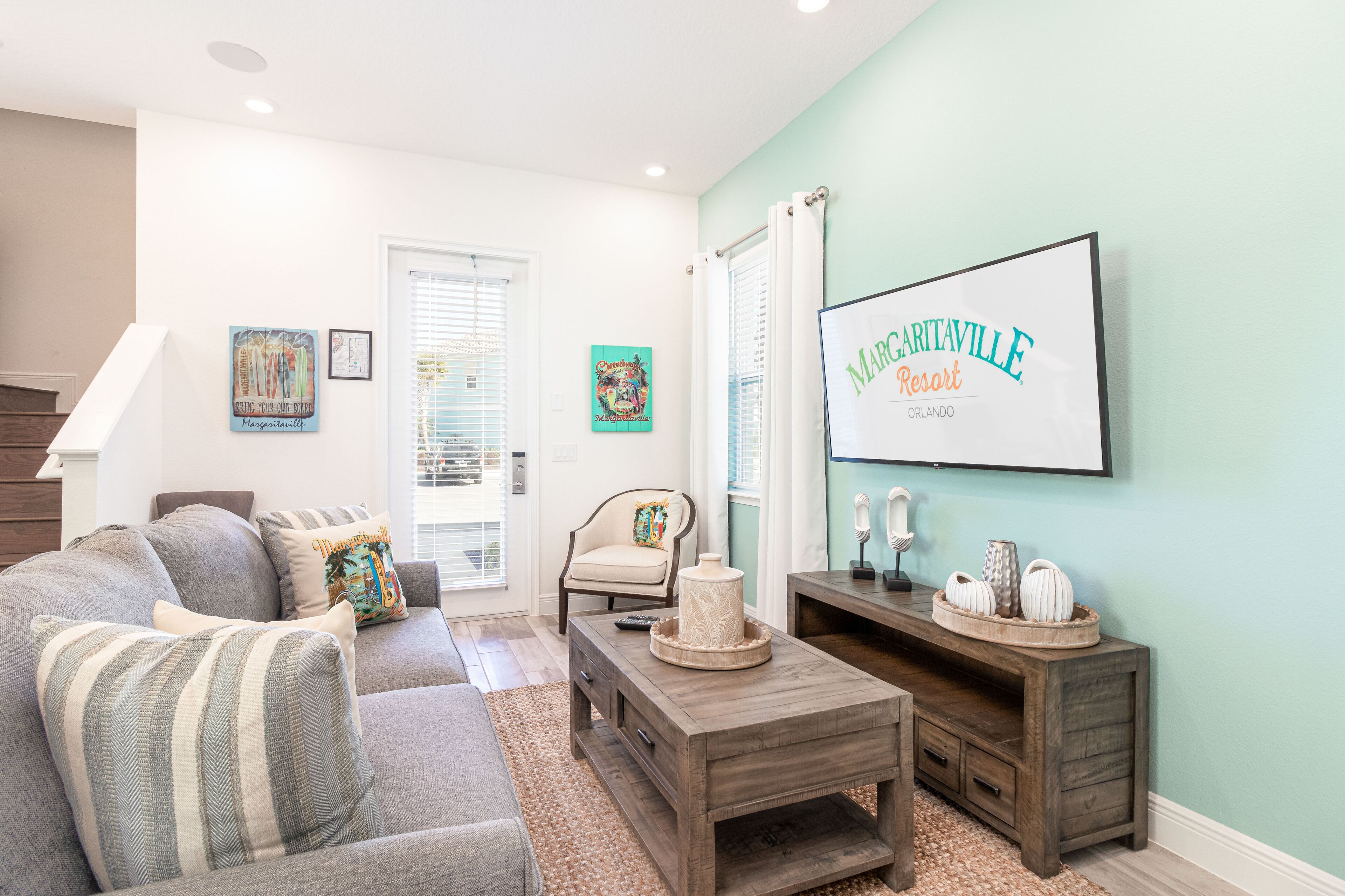 cabin, pool view (apartment with terrace) | living area | 55-inch tv with cable channels, streaming services