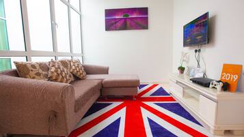 TV, video games, DVD player