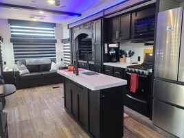 Superior Loft | Private kitchen | Fridge, microwave, stovetop, coffee/tea maker