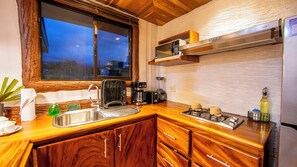 Deluxe Studio, 1 King Bed, Non Smoking, Mountain View | Private kitchen | Full-sized fridge, microwave, stovetop, coffee/tea maker - Arenal Homes La Fortuna (La Fortuna)