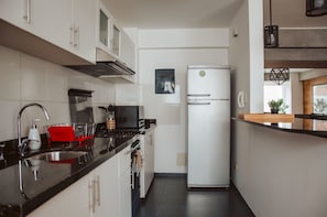 Apartment, 2 Bedrooms | Private kitchen | Full-sized fridge, microwave, oven, stovetop